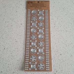 Silver Rhinestone Stickers Strass